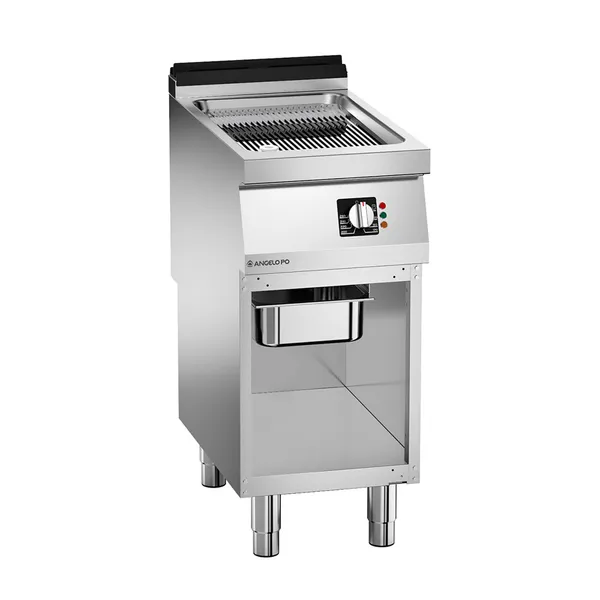 Icon7000 flatgrill med understell og rillet kromplate