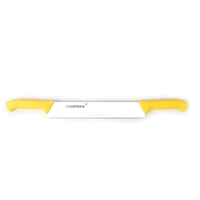 Ostekniv 30 cm med doble håndtak, gul
