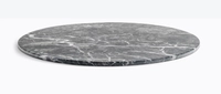 Bordplate Ø400, sort marmor