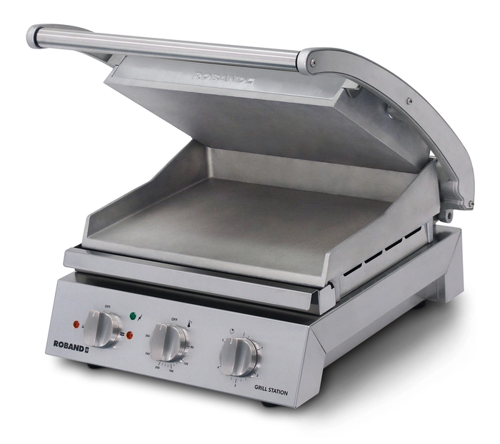 Roband pressgrill 6 slices, flat topp-/bunnplate