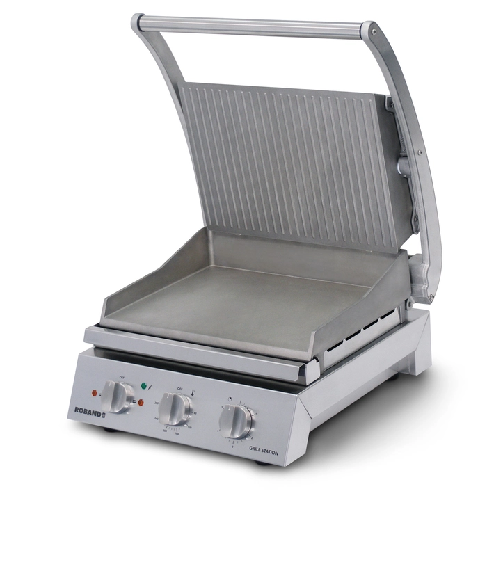 Roband pressgrill 6 slices, rillet topplate/flat bunnplate