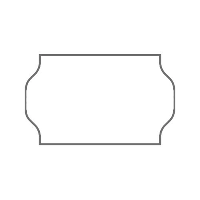 Meto etiketter hvit, 26*16 lim 2
