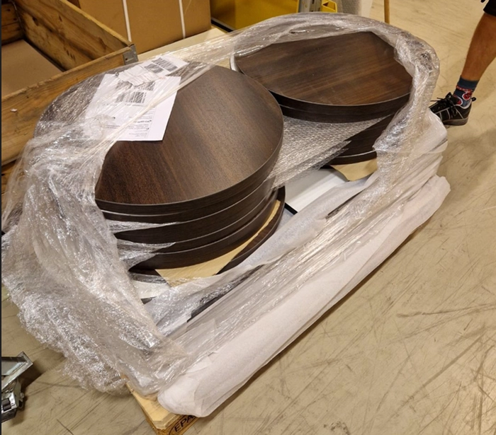 Laminat bordplate Ø600 - 30mm, wenge