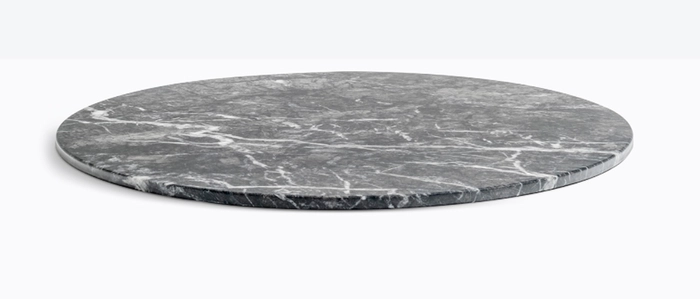 Bordplate Ø400, sort marmor