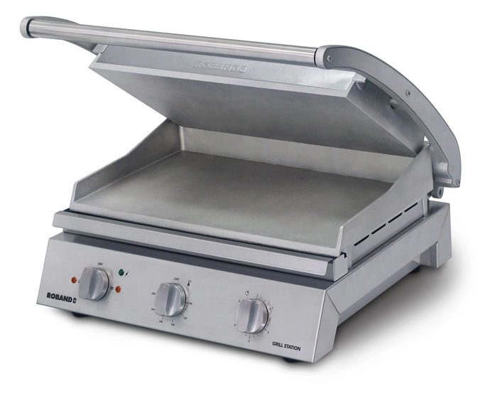Roband pressgrill 8 slices, flat topp-/bunnplate