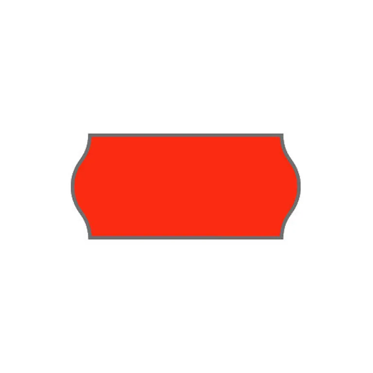 Meto etiketter rød, 26*12 lim 2