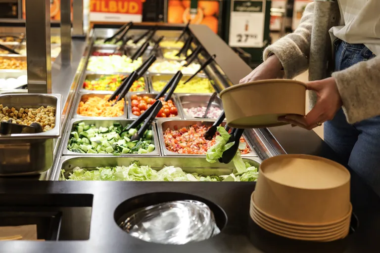 Foodtech salatbar 10 GN med glassoverbygg