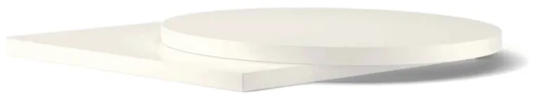 Laminat bordplate Ø600, hvit