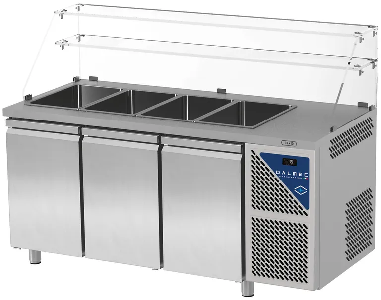 Saladette med 2 glasshyller