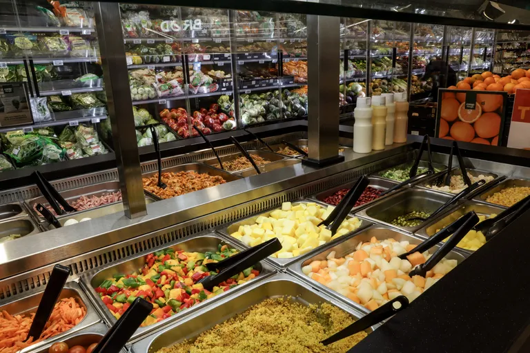 Foodtech salatbar 7 GN med glassoverbygg