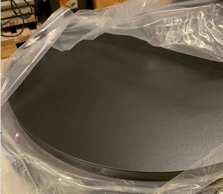 Laminat bordplate Ø800, sort