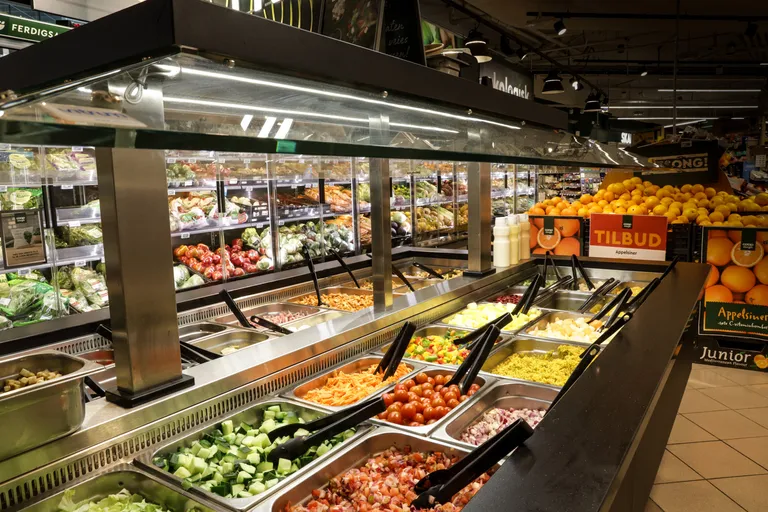 Foodtech salatbar 10 GN med glassoverbygg